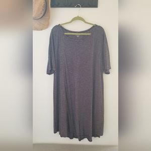 3X Eileen Fisher Navy stripe shirt dress